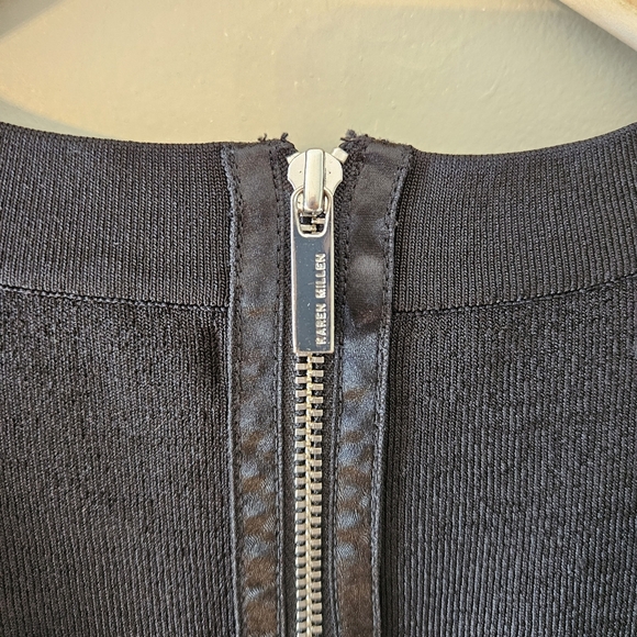 Karen Millen Bandage Bodycon Zebra Print Sleeveless Mini Dress Black Grey Size S - Picture 12 of 16